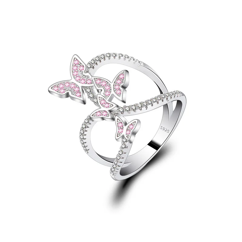 Hot Selling Romantic Wedding Jewelry Girls Beautiful Copper Zircon CZ Women Butterfly Ring Diamond Pink
Hot Selling Romantic Wedding Jewelry Girls Beautiful Copper Zircon CZ Women Butterfly Ring Diamond Pink