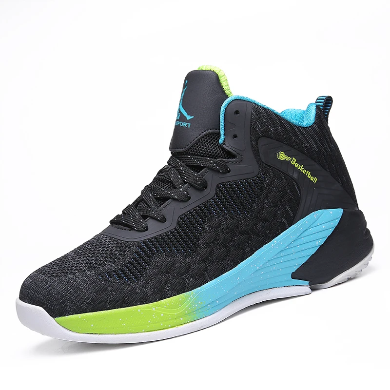 High Quality Professional High Top Breathable Fly knitting Mens Basketball Shoes, Black;black+red;black+blue
High Quality Professional High Top Breathable Fly knitting Mens Basketball Shoes, Black;black+red;black+blue