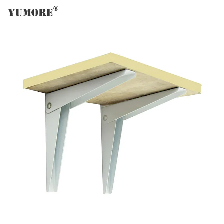 Folding wall bed shelf support angle metal connecting brackets for wood