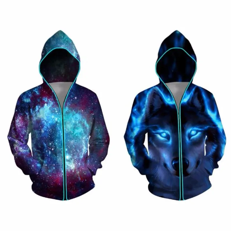 Europe and America Hot Sale 3D Starry Digital Printing Loose Long Sleeve Photoelectric Hoodie Men's Zip Jacket
Europe and America Hot Sale 3D Starry Digital Printing Loose Long Sleeve Photoelectric Hoodie Men's Zip Jacket