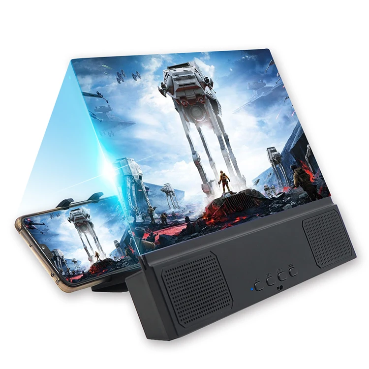 magnifier screen for phones ,12 inch 3D mobile phone screen enlarger with Bluetooth speaker/mobile phone screen magnifier