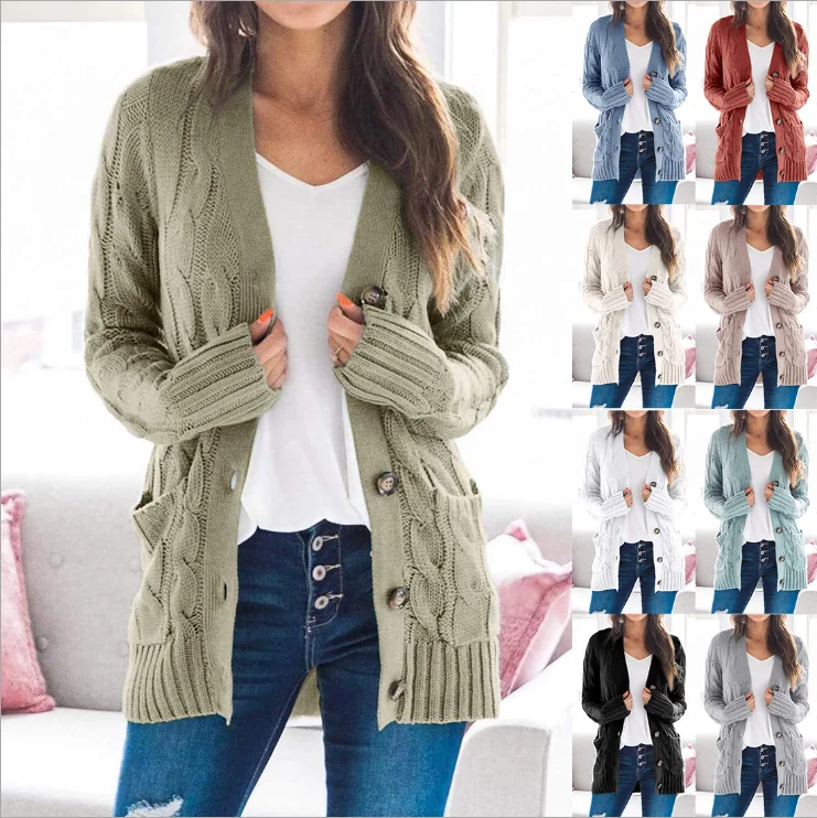 Plus Size New Women's and Girl's Casual Fashion Knitted Cardigan Jacket Solid Color Twist Button Oversize Loose Sweater Coat
Plus Size New Women's and Girl's Casual Fashion Knitted Cardigan Jacket Solid Color Twist Button Oversize Loose Sweater Coat