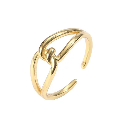 Custom S925 Sterling Silver Cross Wrap Open Ring Delicate Gold Plated Knotted Double Index Finger Ring For Women Jewelry
Custom S925 Sterling Silver Cross Wrap Open Ring Delicate Gold Plated Knotted Double Index Finger Ring For Women Jewelry