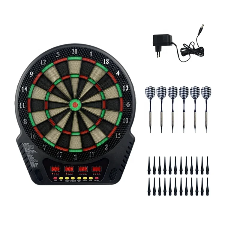 Professional LED Display Dart Game Machine Electronic Dart board with 6 darts 24 extra tips,Any type of adapter can be choose
Professional LED Display Dart Game Machine Electronic Dart board with 6 darts 24 extra tips,Any type of adapter can be choose