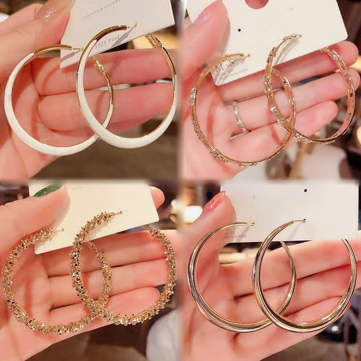 New exaggeration heart oil dripping large Circle irregular C shaped earrings s925 silver zircon anti allergy women earring
New exaggeration heart oil dripping large Circle irregular C shaped earrings s925 silver zircon anti allergy women earring