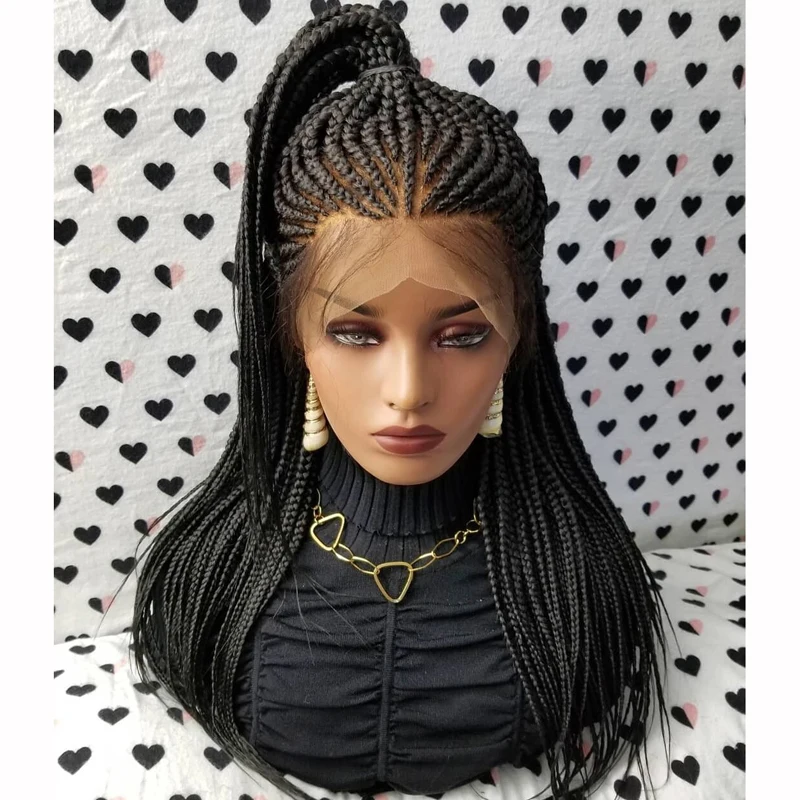 Braid Hair Lace Frontal Wig For Black Women Box Braid Lace Frontal Wig African American Wig, Natural black
Braid Hair Lace Frontal Wig For Black Women Box Braid Lace Frontal Wig African American Wig, Natural black
