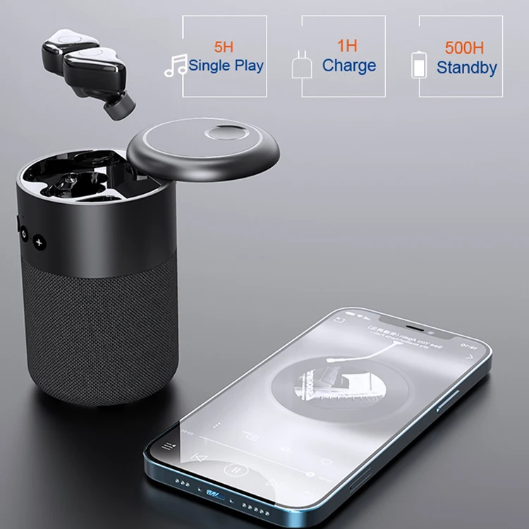 Loudspeakers TWS headphone 2in1 touch-controlled earphone wireless earbuds 5.0 5V 0.3A
Loudspeakers TWS headphone 2in1 touch-controlled earphone wireless earbuds 5.0 5V 0.3A