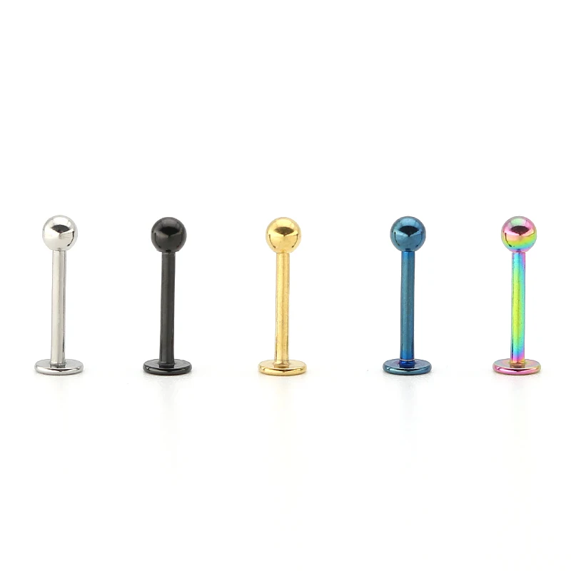 European and American titanium steel stainless steel lip nail ball exaggerated personality body piercing jewelry, Blue
European and American titanium steel stainless steel lip nail ball exaggerated personality body piercing jewelry, Blue