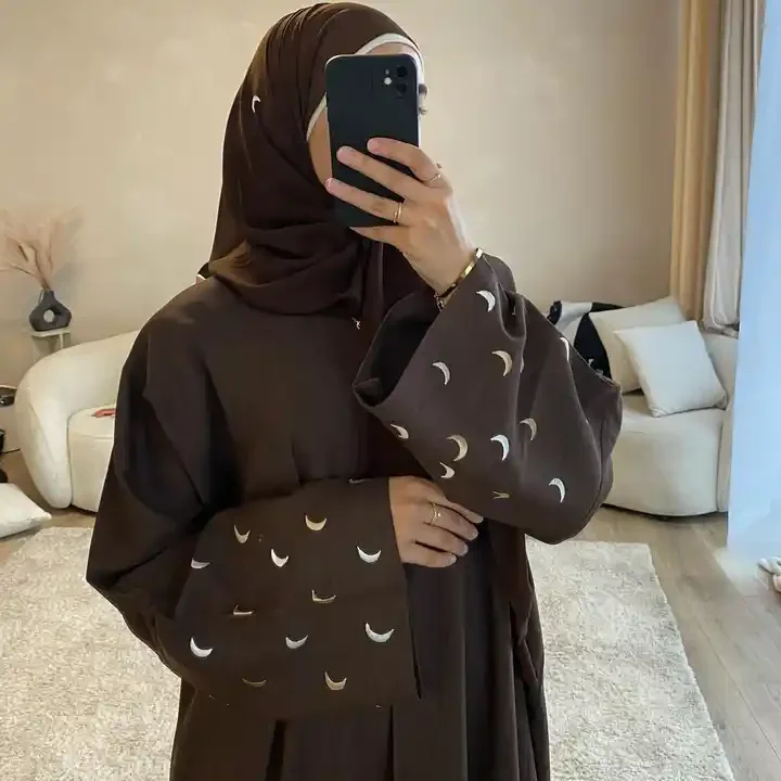 Moon Embroidery Fashion Islamic Clothing Linen Open Abaya Daily Wear Women Kimono Muslim Abaya Women's Dresses
Moon Embroidery Fashion Islamic Clothing Linen Open Abaya Daily Wear Women Kimono Muslim Abaya Women's Dresses