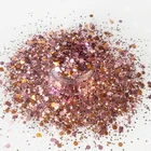 Christmas Craft Rose Glitter Wholesale Bulk Rose Gold Chunky Glitter For Nail Christmas Craft