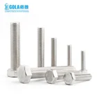 DIN933 DIN931 SS304 A2 70 A4 80 M6 M12 Hex Flat Head Bolts A480 Stainless Steel 316 Hexagon Head Bolt and Nut