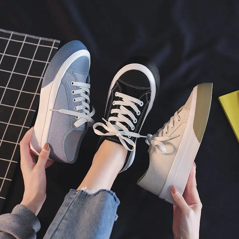 Small Fresh Low Cut Canvas White Canvas Shoes Student Comfortable Single Women Shoes, White blue black
Small Fresh Low Cut Canvas White Canvas Shoes Student Comfortable Single Women Shoes, White blue black