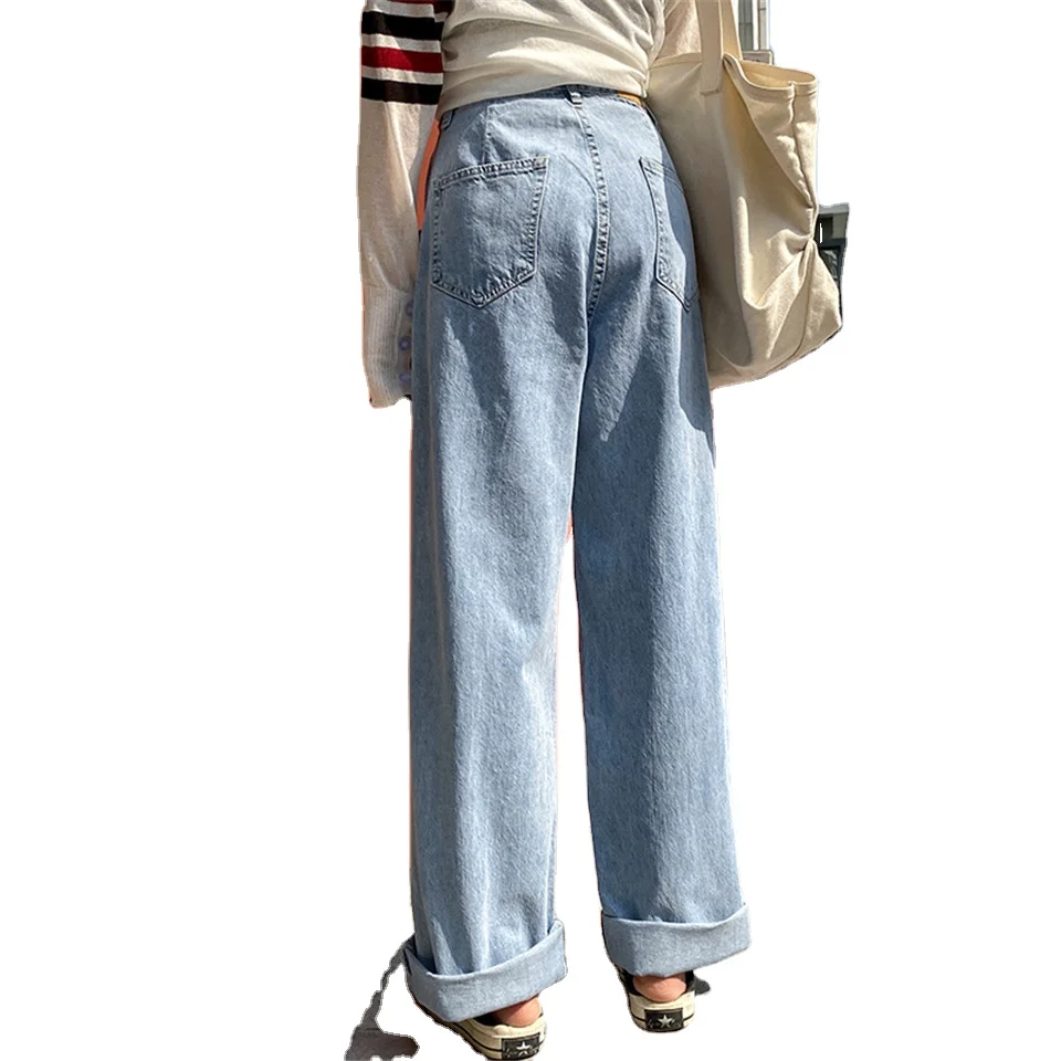 High Waist Clothes Wide Leg Denim Clothing Blue Street wear Vintage Quality 2021 Fashion Straight Pants Women's Jeans
High Waist Clothes Wide Leg Denim Clothing Blue Street wear Vintage Quality 2021 Fashion Straight Pants Women's Jeans