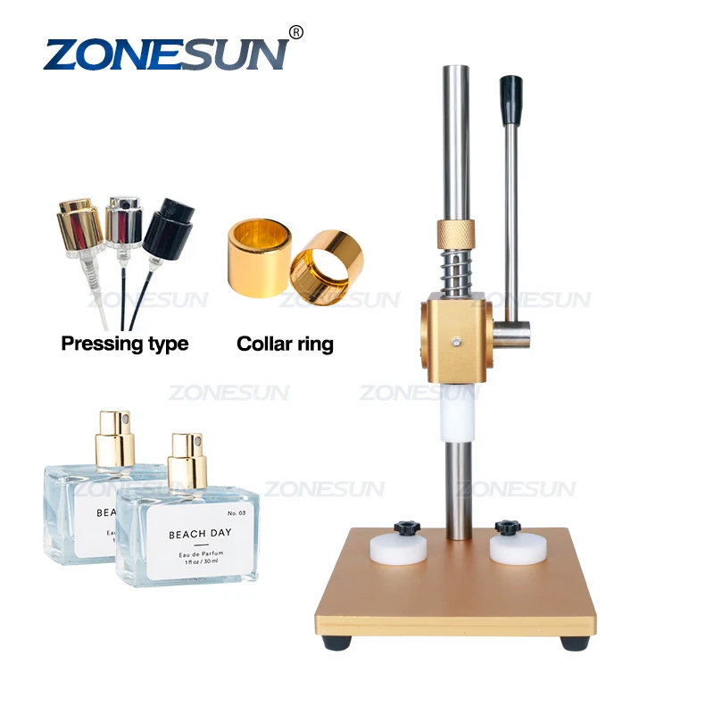 

ZONESUN ZS-YG30 Perfume Glass Bottle Capping Machine Perfume Crimping Machine Perfume Collar Ring Pressing Machine