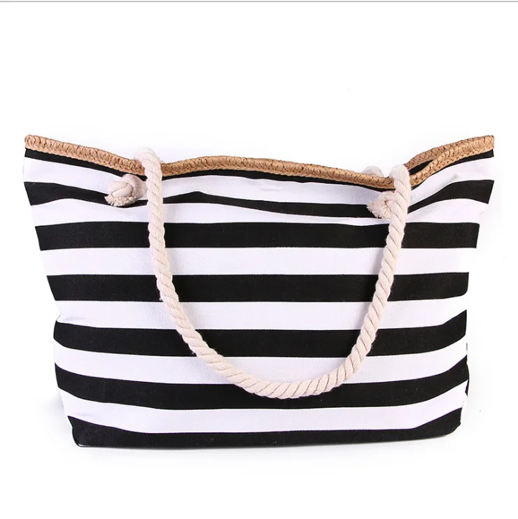 Trending Portable Large Capacity Lady Women Stripe Canvas Shoulder Bag Beach Tote Bag With Cotton Rope Handles, Multi color
Trending Portable Large Capacity Lady Women Stripe Canvas Shoulder Bag Beach Tote Bag With Cotton Rope Handles, Multi color