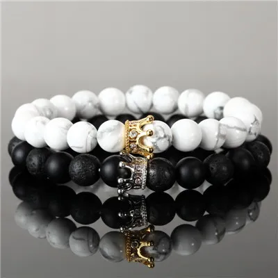 Luxury Men Women 8mm Lava Rock Matte Agate Stone Beads Crown King Charm Stretch Bracelet
Luxury Men Women 8mm Lava Rock Matte Agate Stone Beads Crown King Charm Stretch Bracelet