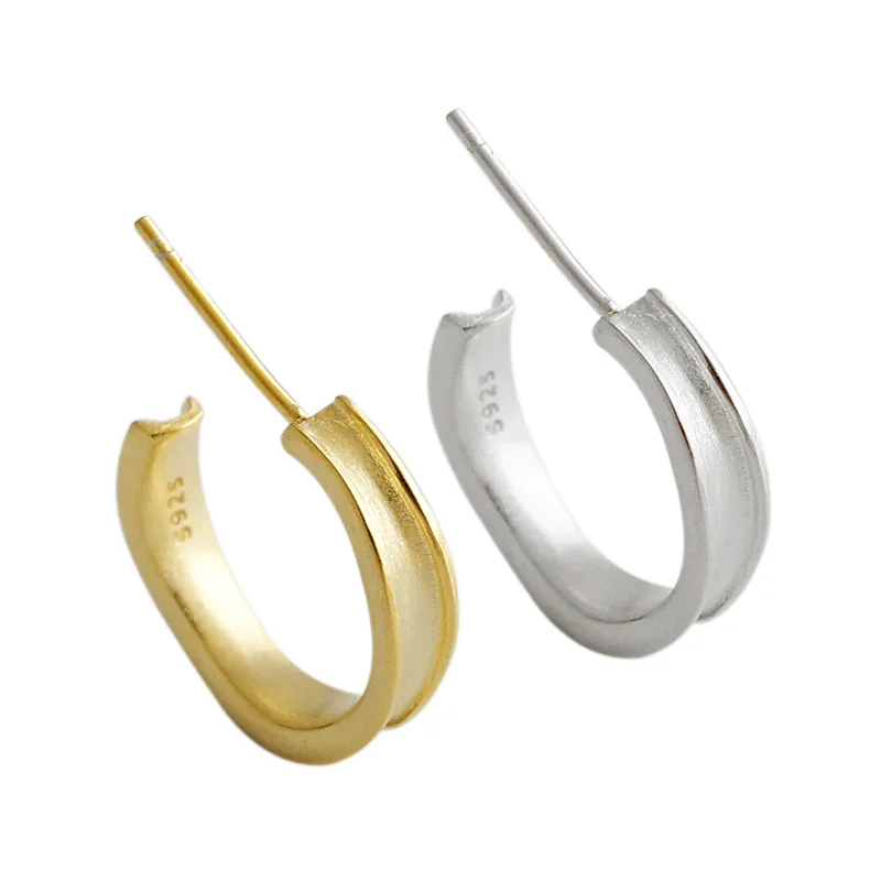 Wholesale high quality 925 sterling silver irregular concave brushed hoop earrings for women
Wholesale high quality 925 sterling silver irregular concave brushed hoop earrings for women