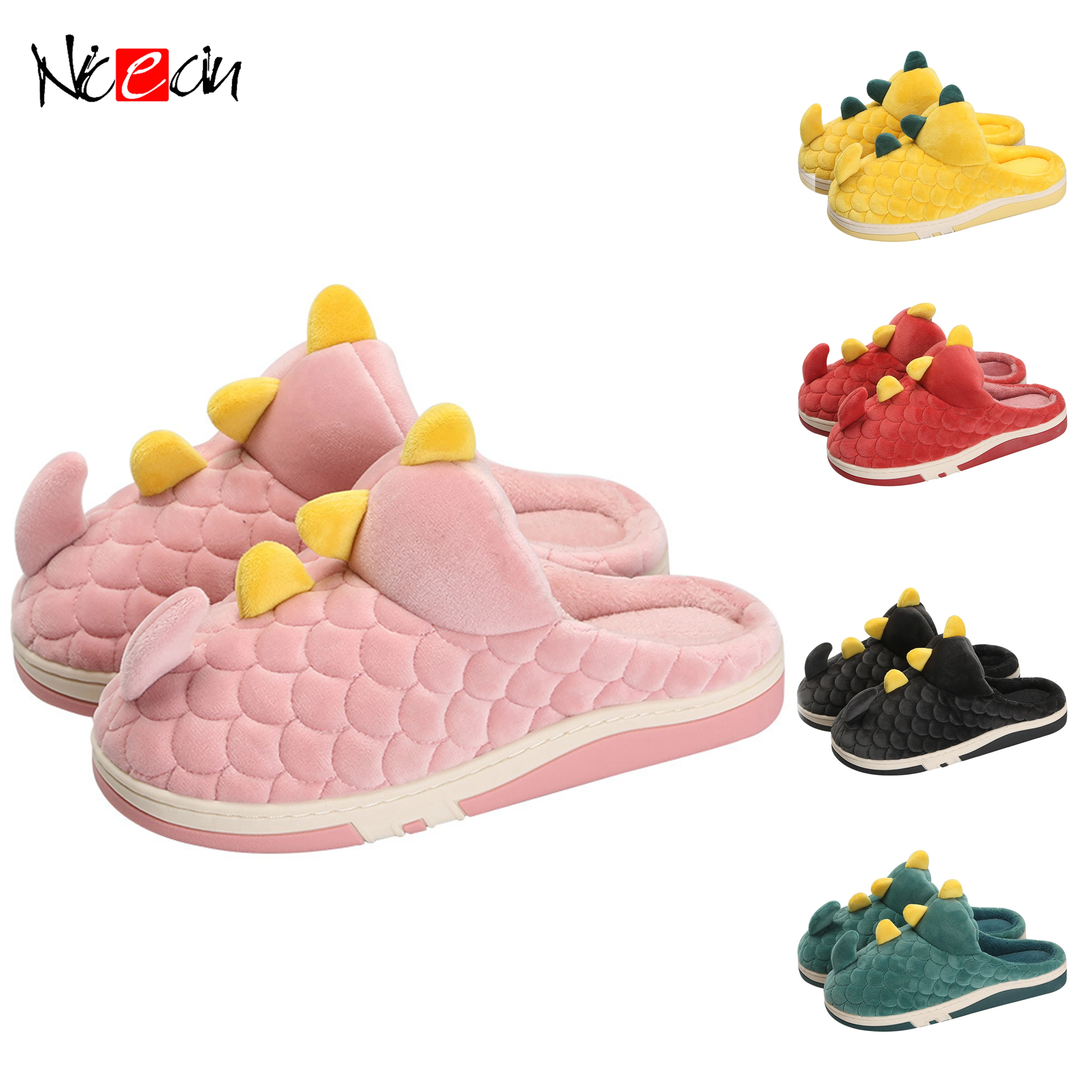 Winter New Home Cotton Slippers Women Lovely Dinosaur Shape Candy Color Warm Comfortable Shoes High Quality Boots For Family
Winter New Home Cotton Slippers Women Lovely Dinosaur Shape Candy Color Warm Comfortable Shoes High Quality Boots For Family