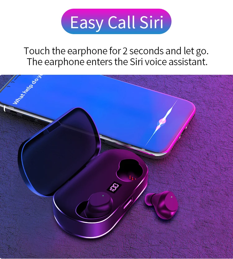 High Quality 3000Mah Lcd Tws Headphones Bluetooths 8D Stereo Hifi Sport Earphones Wireless Music Headset With Charging Pods - ANKUX.COM