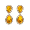 Western style popular exaggerated crystal diamond alloy earrings