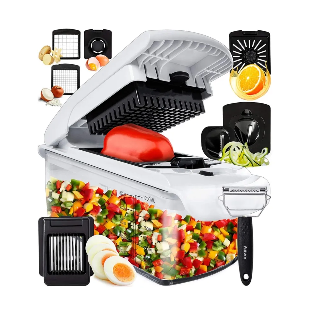 Vegetable Chopper Onion Chopper Dicer ,Cutter Vegetable Spiralizer Vegetab, White
Vegetable Chopper Onion Chopper Dicer ,Cutter Vegetable Spiralizer Vegetab, White