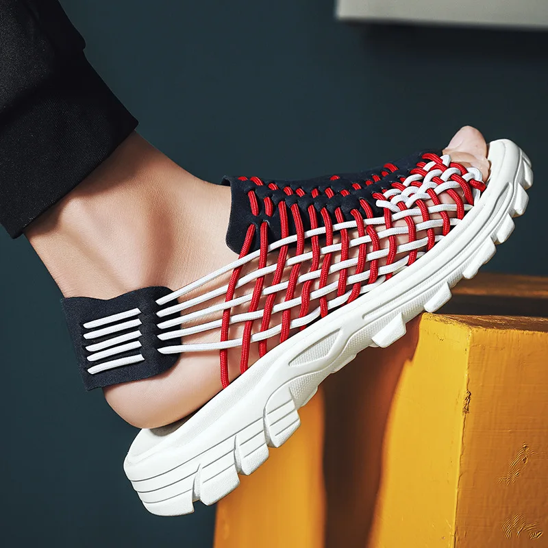 2021 summer casual roman outdoor hollow sandals shoes fashion men's personalized woven beach sandals
2021 summer casual roman outdoor hollow sandals shoes fashion men's personalized woven beach sandals