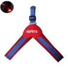 Breathable reflective nylon mesh safety dog harness with flashing led buckle wholesale