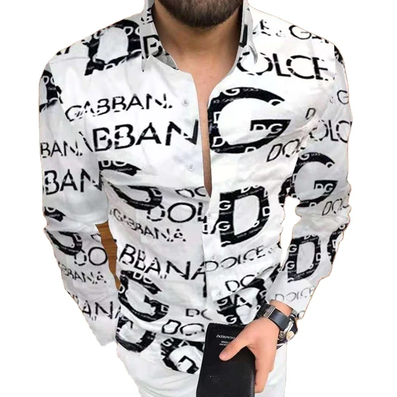 2022 New Design Letter Print Men's Shirts High Quality Long Sleeve Slim Top Plus Size Men's Fashion Clothing, Custom color
2022 New Design Letter Print Men's Shirts High Quality Long Sleeve Slim Top Plus Size Men's Fashion Clothing, Custom color