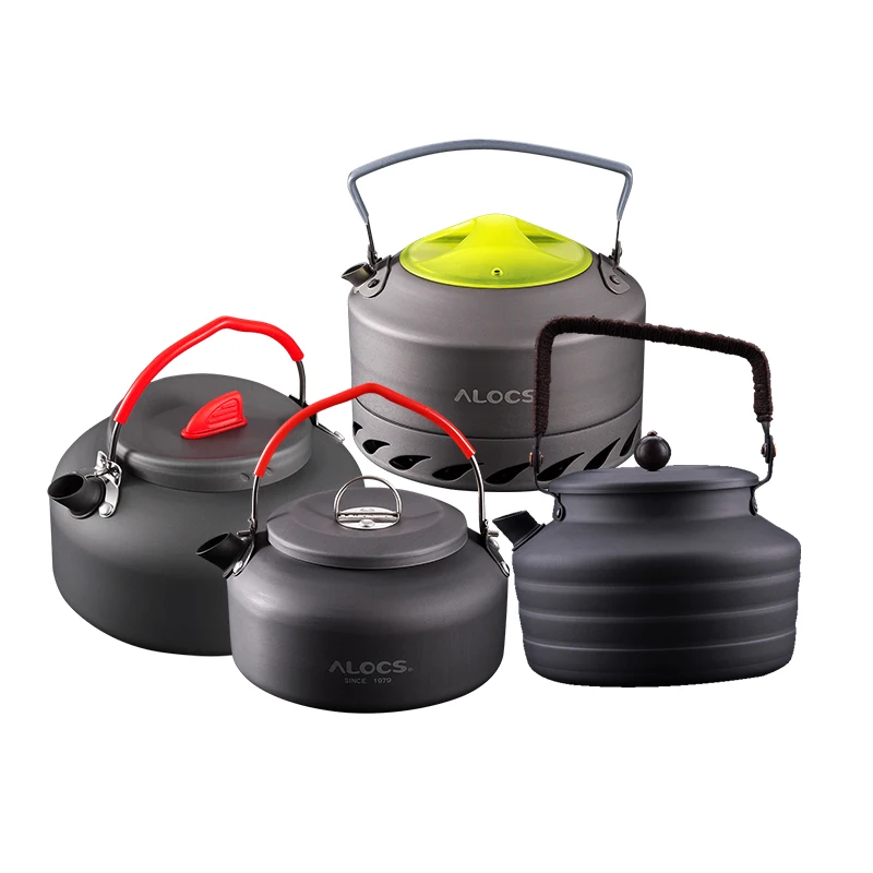 ALOCS Portable Lightweight Aluminum Outdoor Hiking Gear Camping Kettle with Silicon Handle
ALOCS Portable Lightweight Aluminum Outdoor Hiking Gear Camping Kettle with Silicon Handle