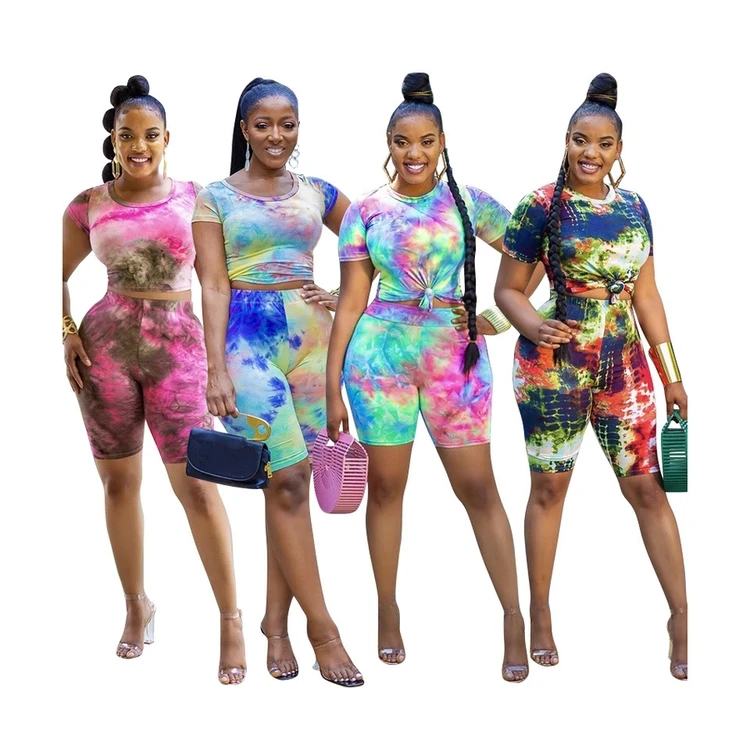 Fashion Women clothing tie dye round collar casual fashion sportswear two piece set
Fashion Women clothing tie dye round collar casual fashion sportswear two piece set