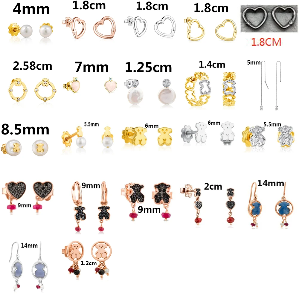 2019 NEW 100% 925 Sterling Silver Bear Earring Elegant Fashion High Quality Women's Jewelry Manufacturer Wholesale Free Shipping
2019 NEW 100% 925 Sterling Silver Bear Earring Elegant Fashion High Quality Women's Jewelry Manufacturer Wholesale Free Shipping