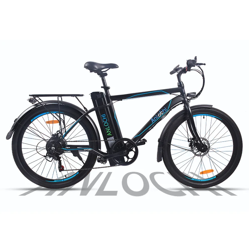 ANLOCHI factory low price mountain electric bike 36V250W strong motor 6 speed long range 26 inch for sale with stock
ANLOCHI factory low price mountain electric bike 36V250W strong motor 6 speed long range 26 inch for sale with stock