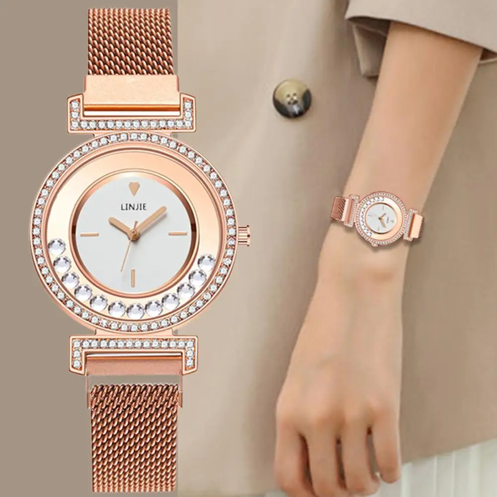 Minimalist Rose Gold Stainless Steel Women Watches Fashion Magnet Buckle Ladies Wristwatches Rhinestone Woman Quartz Watch
Minimalist Rose Gold Stainless Steel Women Watches Fashion Magnet Buckle Ladies Wristwatches Rhinestone Woman Quartz Watch