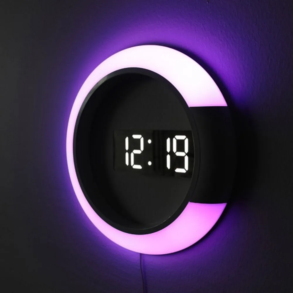 3D LED wall clock Digital Table Clock Alarm Mirror Hollow Wall Clock Modern Design Nightlight For Home Living Room Silent
3D LED wall clock Digital Table Clock Alarm Mirror Hollow Wall Clock Modern Design Nightlight For Home Living Room Silent