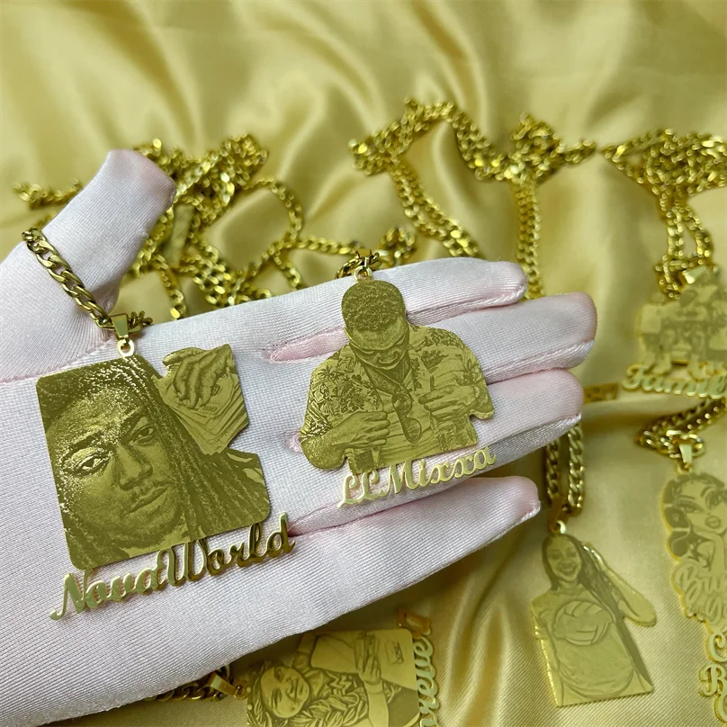 Gold Plate Cartoon Name Pendent Necklace For Kids Custom Personal Photo Picture Nameplate Pendent for Family Gifts, Colors
Gold Plate Cartoon Name Pendent Necklace For Kids Custom Personal Photo Picture Nameplate Pendent for Family Gifts, Colors