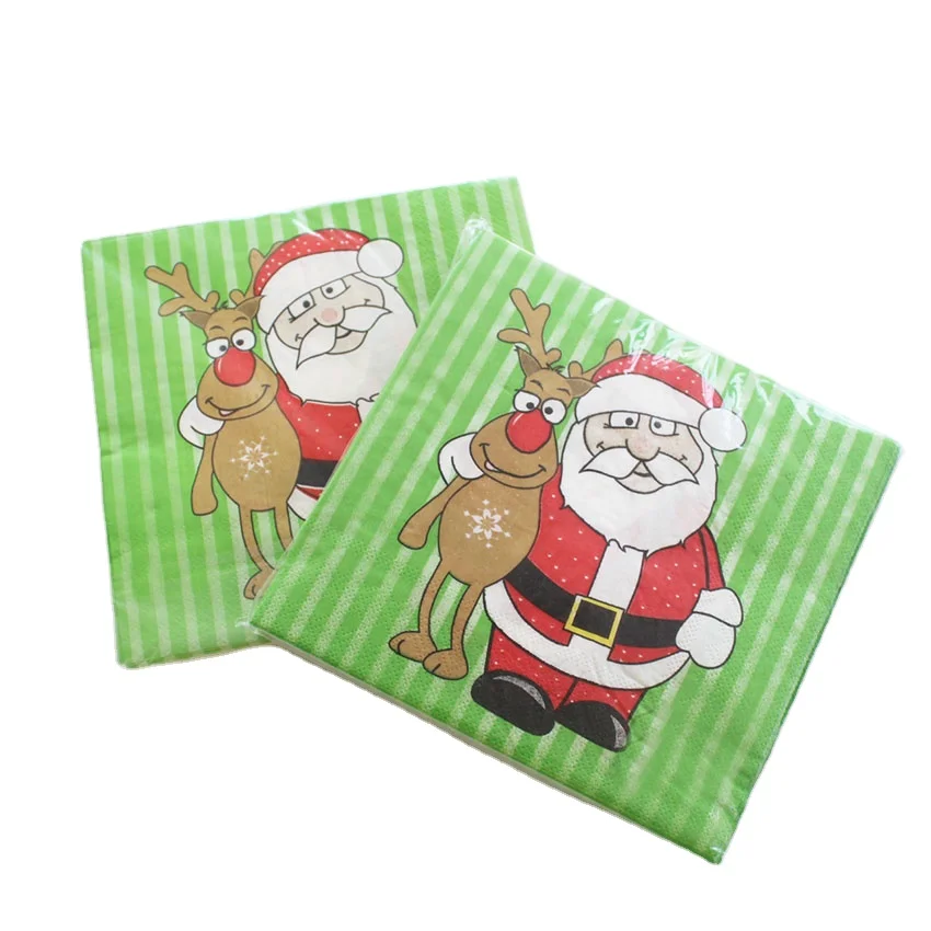 YiWu factory price disposable Christmas Dinner Napkin for party