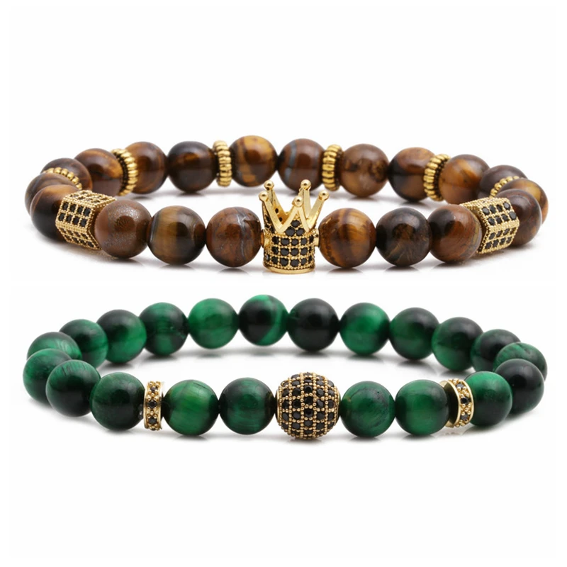 Hot selling fashion natural stone drill ball handmade beaded charm bracelet crown bracelet men, Picture
Hot selling fashion natural stone drill ball handmade beaded charm bracelet crown bracelet men, Picture