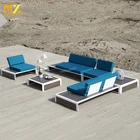 MX new modern modular hotel balcony HPL aluminum patio outdoor sofa(accept customized)