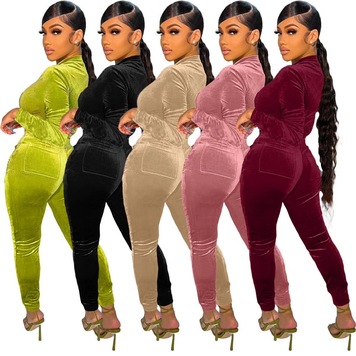 2021 Crop Tops Velour Two Piece Set Custom Two Piece Biker Ladies Jogger Velvet Two Piece Pants Set
2021 Crop Tops Velour Two Piece Set Custom Two Piece Biker Ladies Jogger Velvet Two Piece Pants Set