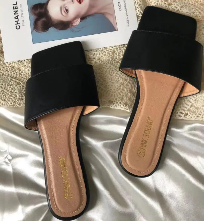 Dropshipping Simple Women Summer Sandals Solid Color Square Toe Open Toe Non-slip Women Flat Slippers
Dropshipping Simple Women Summer Sandals Solid Color Square Toe Open Toe Non-slip Women Flat Slippers