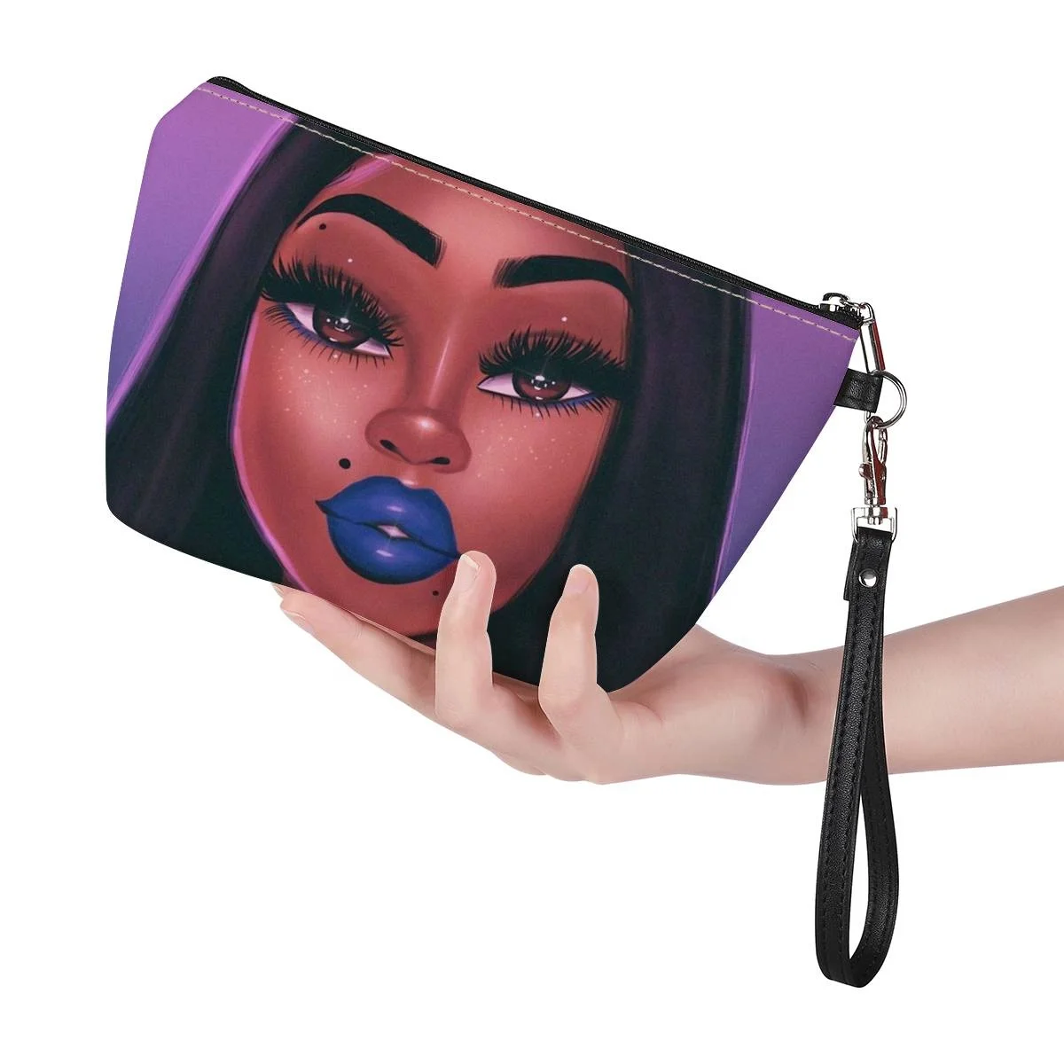 Black Women Art African Girls Makeup Brush Set Bag Private Label Portable Clutch Cosmetics Make Up Bags
Black Women Art African Girls Makeup Brush Set Bag Private Label Portable Clutch Cosmetics Make Up Bags
