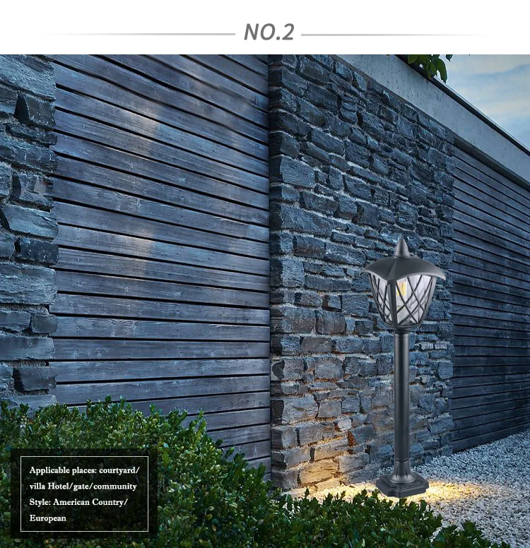 Grid Atmosphere Exterior Garden Decoration Waterproof IP54 Pillar Lights