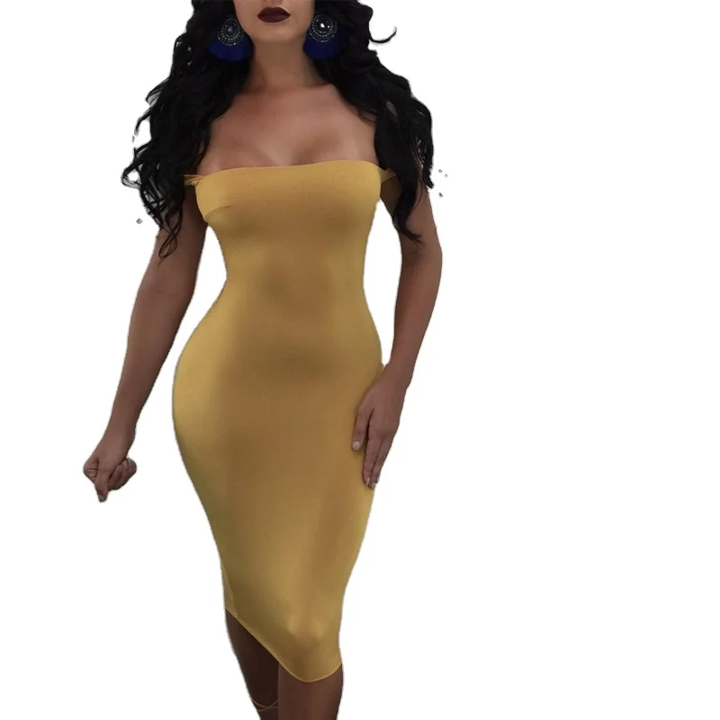 Strapless Dress Sexy Nightclub Slit Short Tube Dress Off ShoulderSleeveless Straight Long Dresses for Women
Strapless Dress Sexy Nightclub Slit Short Tube Dress Off ShoulderSleeveless Straight Long Dresses for Women