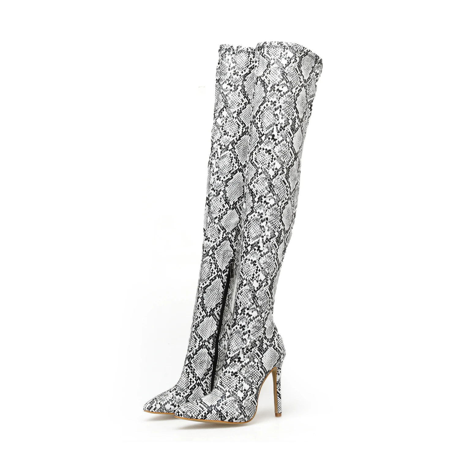 High heels knee boots sexy for woman Pointed toe Serpentine white Zip 11cm heel Over the knee boots ladies shoes large size 42
High heels knee boots sexy for woman Pointed toe Serpentine white Zip 11cm heel Over the knee boots ladies shoes large size 42