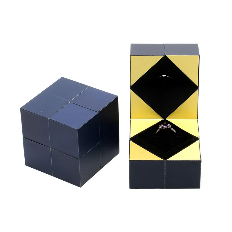New Design Creative Cube Ring Paper Box Magnetic Closure Wedding Gift Packing Display Box Factory Wholesale Price, Black
New Design Creative Cube Ring Paper Box Magnetic Closure Wedding Gift Packing Display Box Factory Wholesale Price, Black