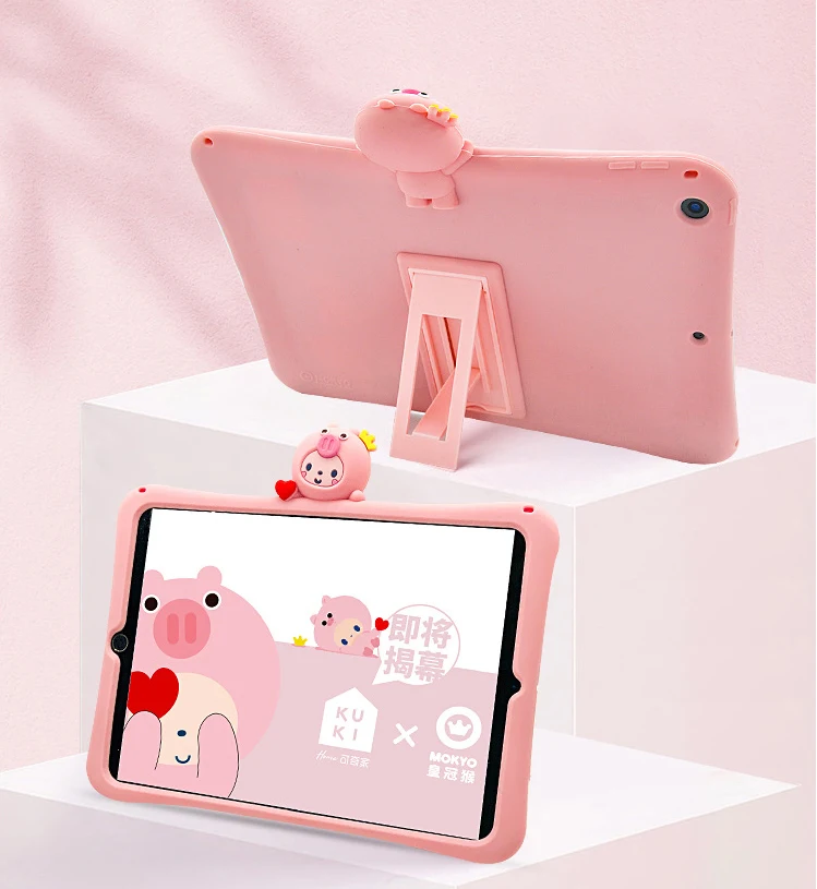 Colorful Cartoon Cute Silicone Kids Tablet Cover For iPad Case Air 2 4 6 Pro 9.7 10.2 With Kickstand, Brown/ beige/pink/ yellow/green 
Colorful Cartoon Cute Silicone Kids Tablet Cover For iPad Case Air 2 4 6 Pro 9.7 10.2 With Kickstand, Brown/ beige/pink/ yellow/green