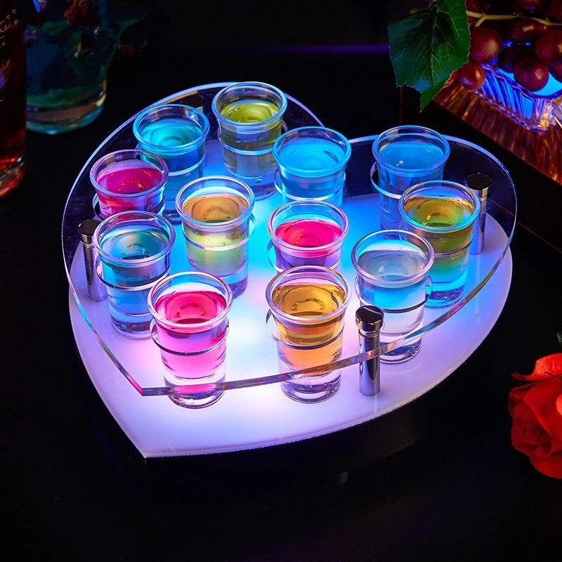 LED Luminous Bar Creative Wine LED glow tray Glass Holder for Cocktail Shot Glass Display Holder Bottle Glorifier Bar Shelf
LED Luminous Bar Creative Wine LED glow tray Glass Holder for Cocktail Shot Glass Display Holder Bottle Glorifier Bar Shelf