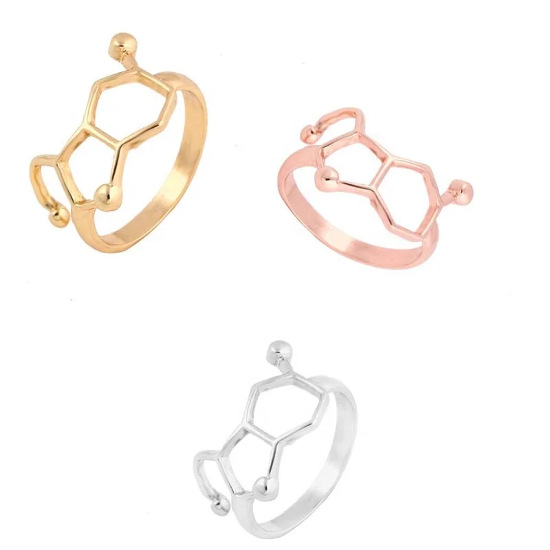 New Popular Rings Serotonin Molecule Ring Chemistry Jewelry Neurotransmitter Science Jewelry copper ring for women
New Popular Rings Serotonin Molecule Ring Chemistry Jewelry Neurotransmitter Science Jewelry copper ring for women