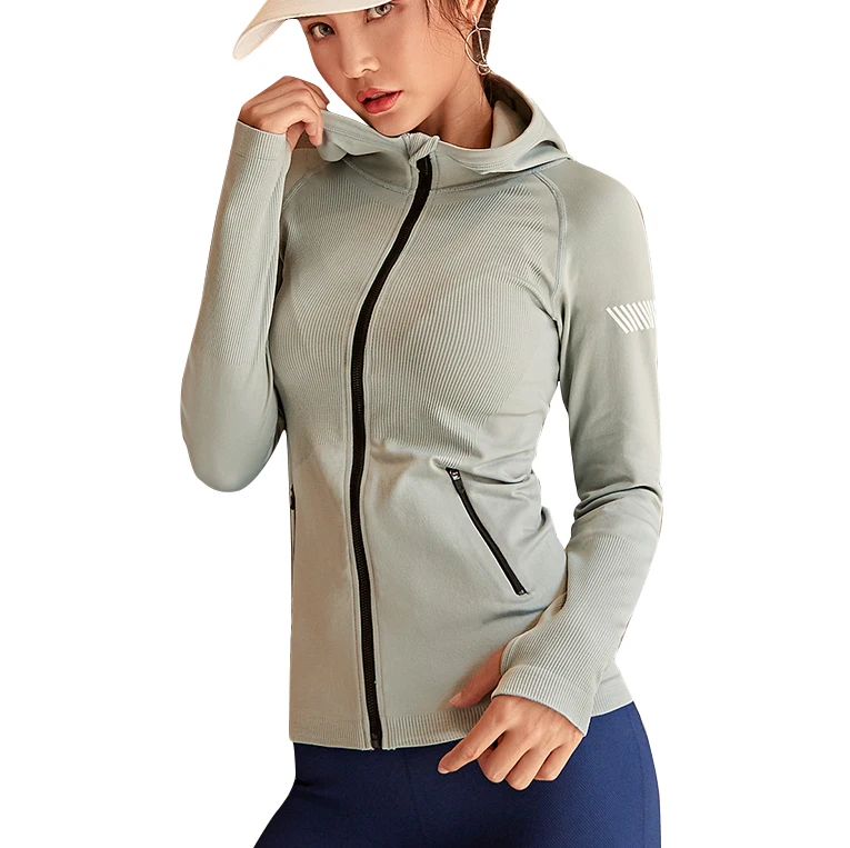 2019 JieJin Women Thick Thermal Seamless Elastic Compression Slimming Yoga Jacket with Hoodie, Customized colors
2019 JieJin Women Thick Thermal Seamless Elastic Compression Slimming Yoga Jacket with Hoodie, Customized colors