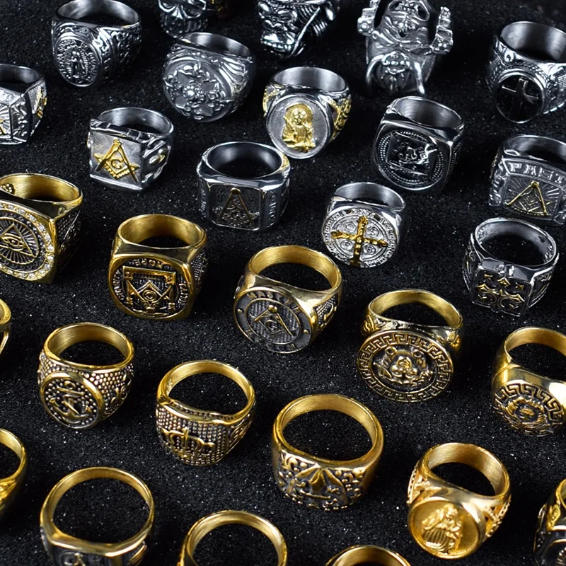 Custom Gold plated mens stainless steel Masonic large size stainless steel women men rings, Customized color
Custom Gold plated mens stainless steel Masonic large size stainless steel women men rings, Customized color